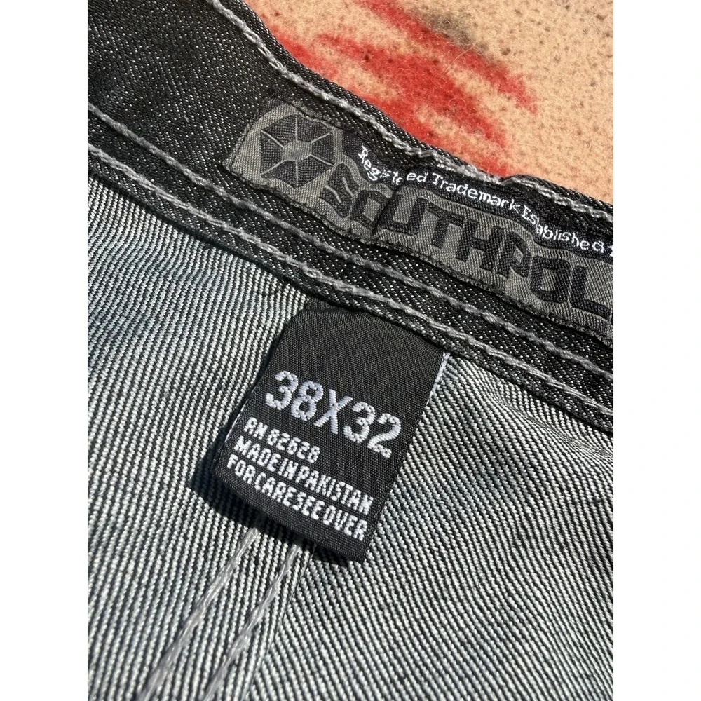 Y2K‎ Southpole 4180 Jeans Mens 38x31* Black Baggy Wide Hip Hop Skater Punk